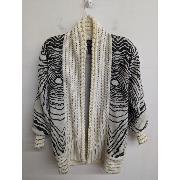 Vintage MONTO PAR LE CHOIS Women's Cardigan Oversized Open Sweater Size Small - Picture 1 of 7